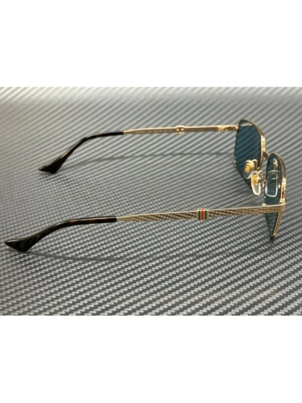 New Gucci Men  Gold Sunglasses 56-18-145